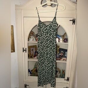 Reformation Dark Green Floral Maxi Dress